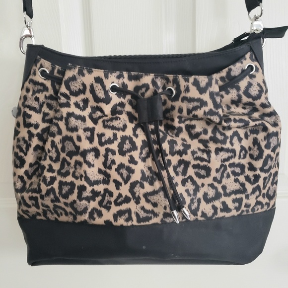 Travelon Handbags - Travelon ID Protection Leopard Nylon Shoulder Bag